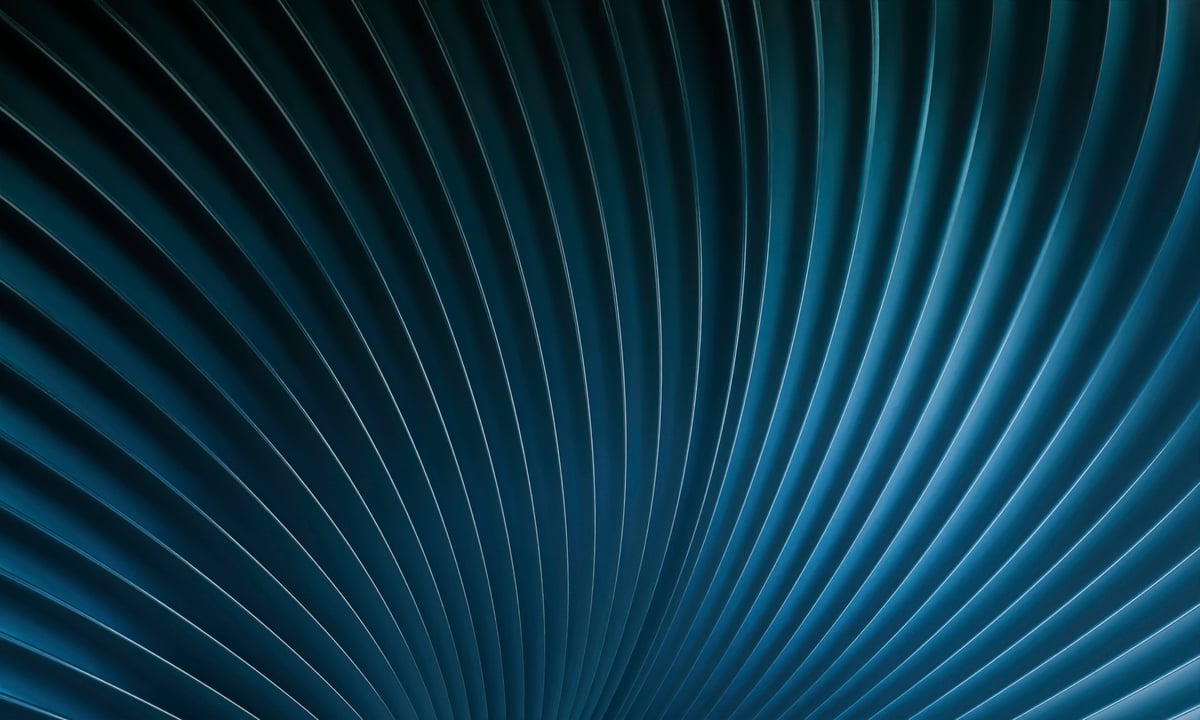 Radial Pattern of Navy Blue Metallic Lines with Subtle Light Reflection